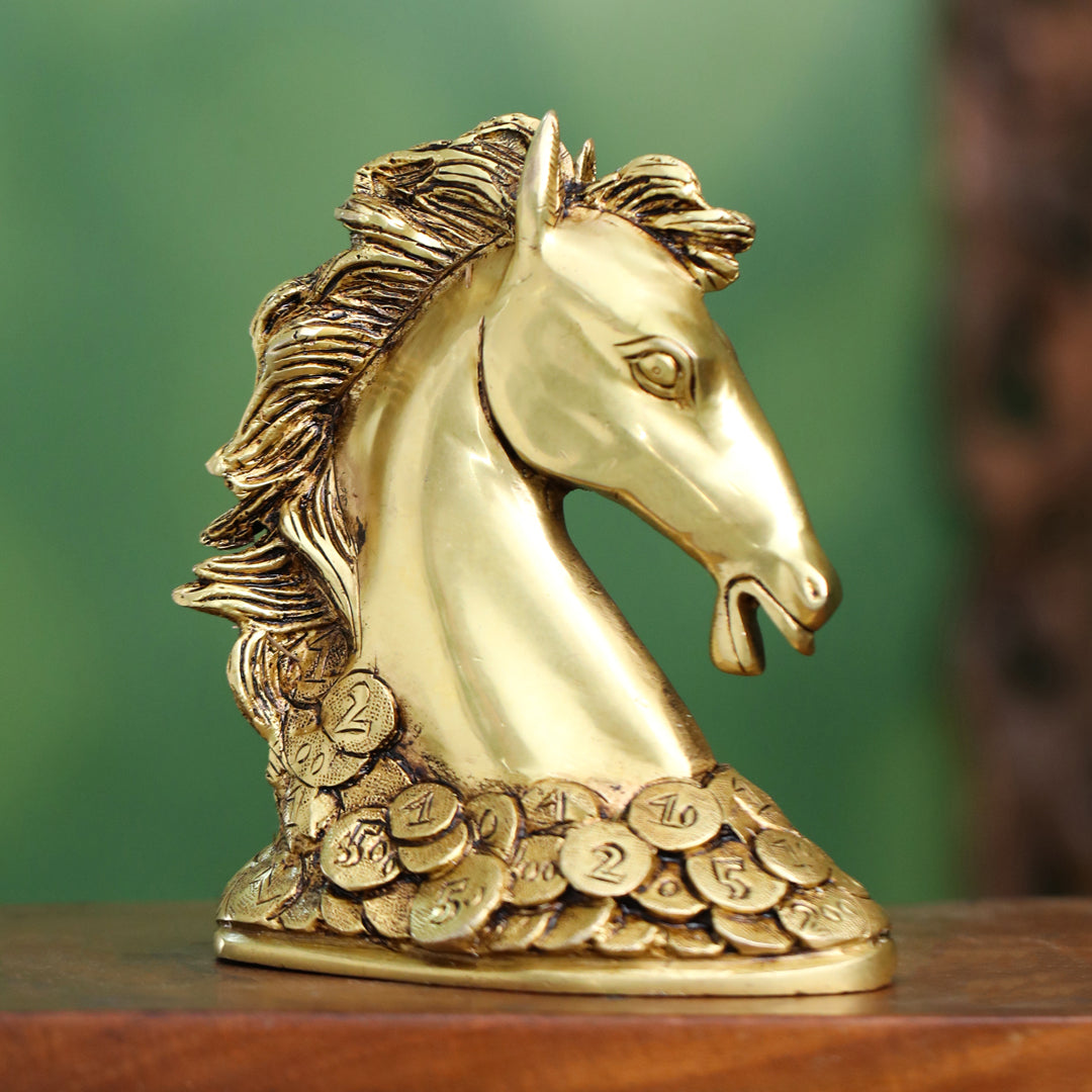 Brass Horse Head (7 Inch)