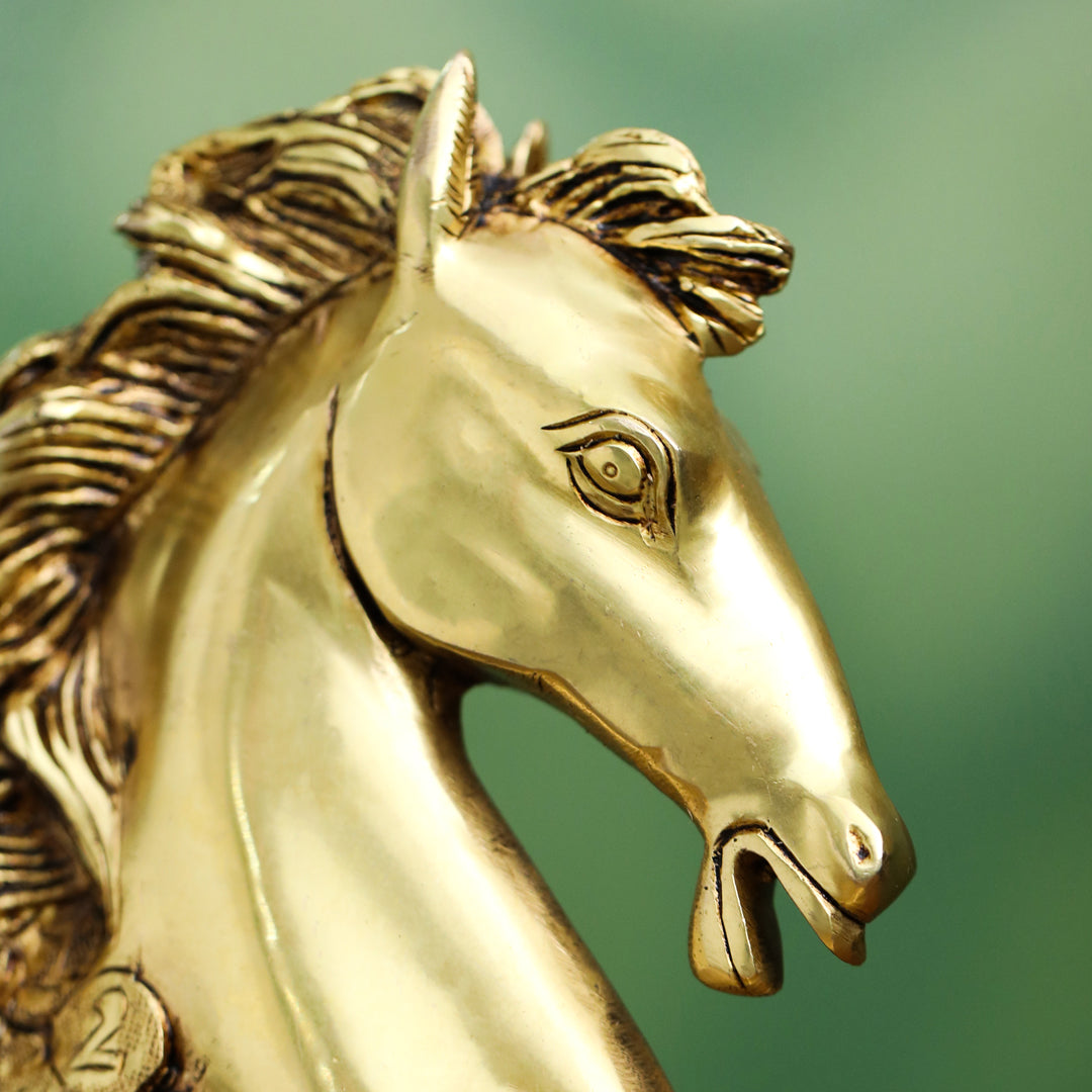 Brass Horse Head (7 Inch)