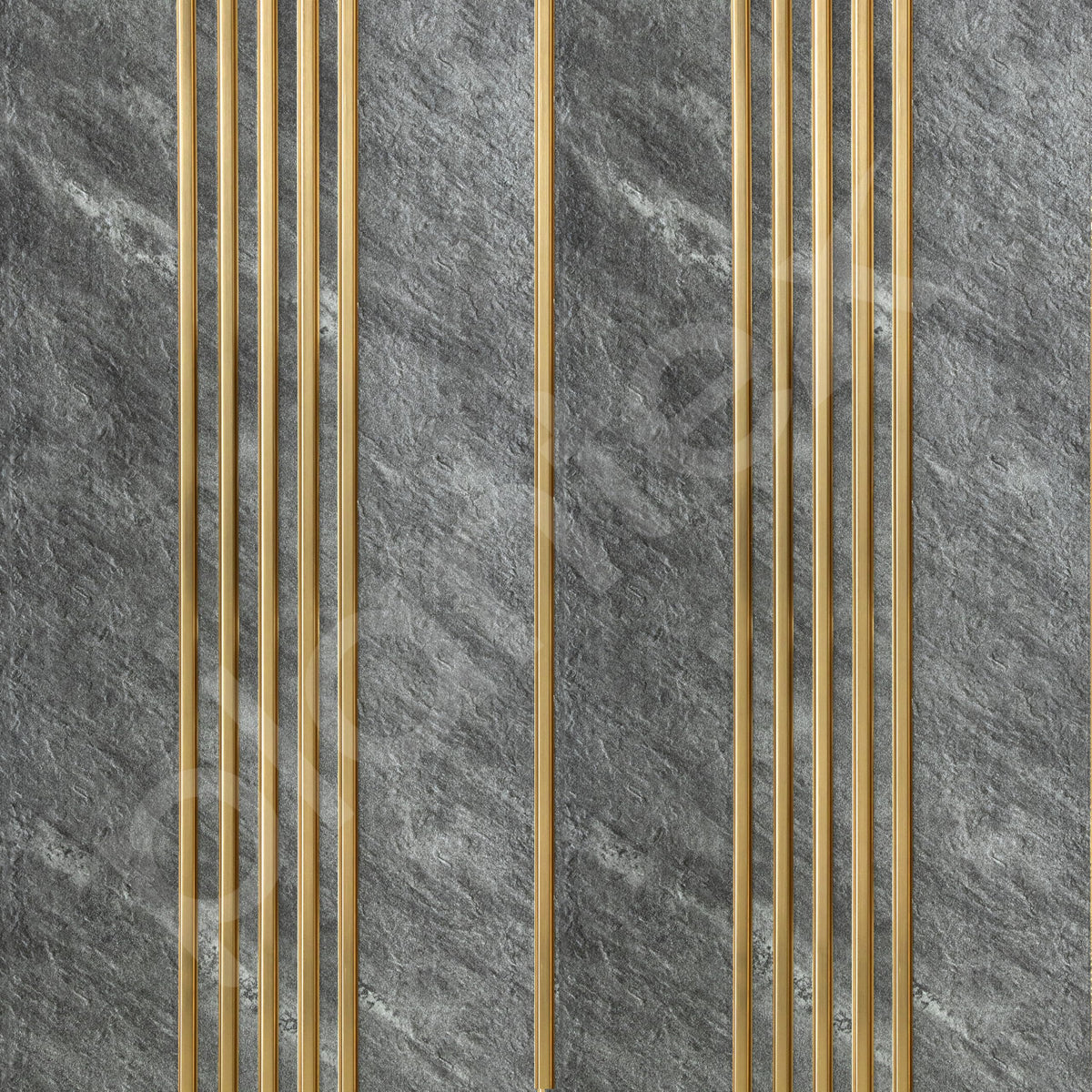 Plantex 3D Charcoal Wall Panels/Pack of 3 Louvers (1x8 Ft Each) /Decorative Panels for Interior Walls/24 Sq. Ft Coverage(WD-2209-Textured Grey & Gold), 2.45 Meters, 0.3 m-6