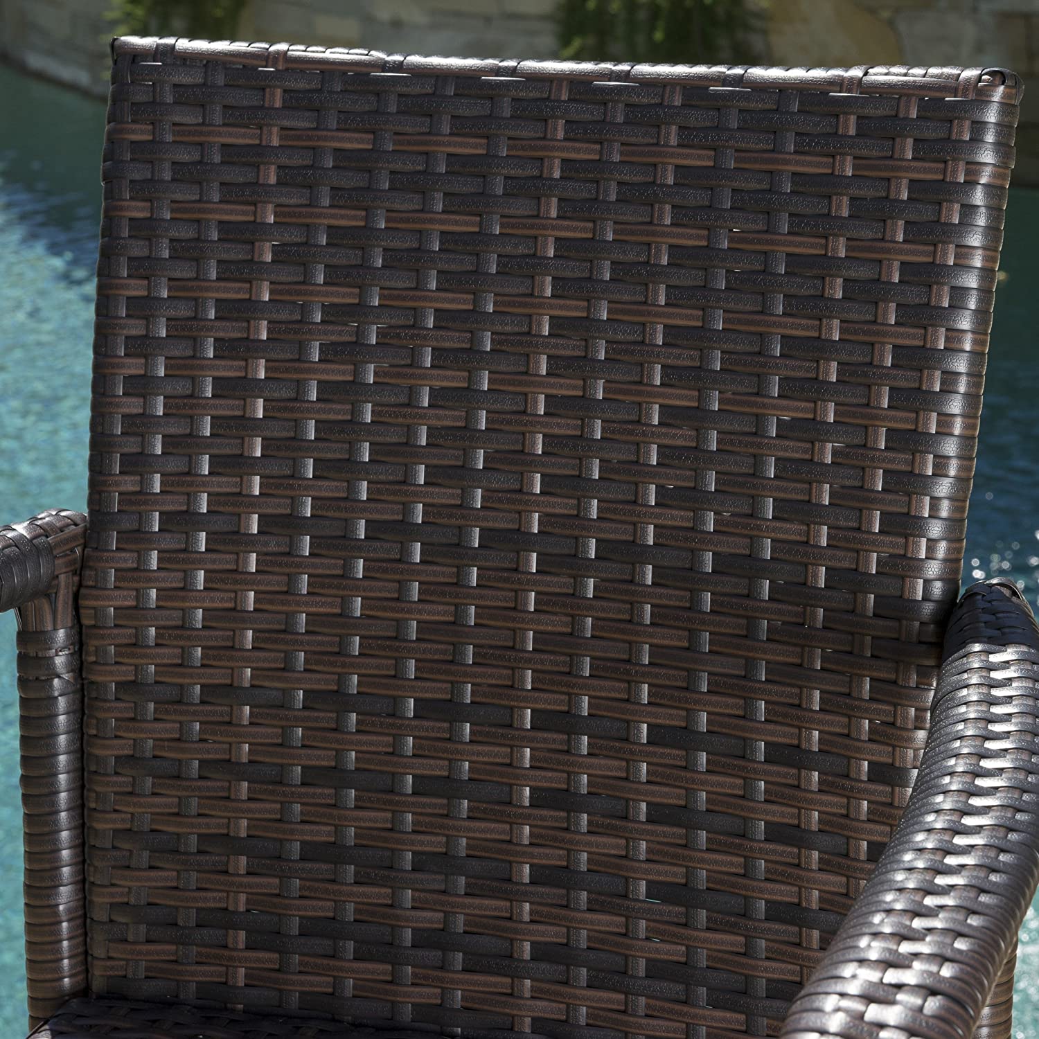 Venezia Outdoor Patio Bar Chair 4 Chairs For Balcony (Brown)