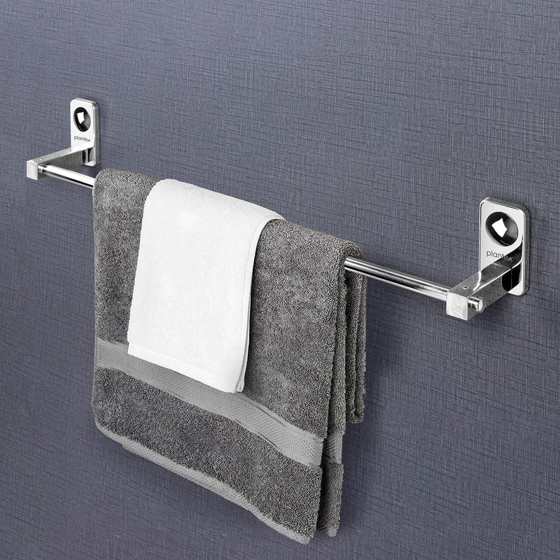 Plantex Stainless Steel Wall Mount Bath Accessories/Bathroom Hanger for Towel/Napkin Ring/Tumbler Holder/Soap Dish/Robe Hook (Chrome, Pack of 5)-2