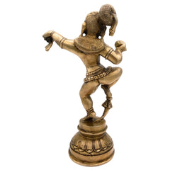 Lord Bal Gopal Krishna Idol | Brass Murti | Gopal Statue | Kanhaiya Vigraham | Makhan Chor Murti for Home Decor & Pooja,Gold, 11.5 Inch, 1 Piece