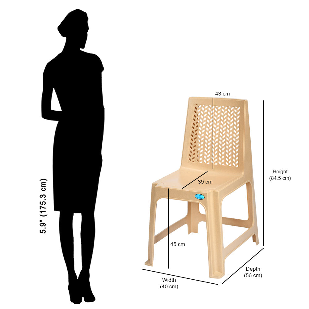 Nilkamal Viva Plastic Armless Chair