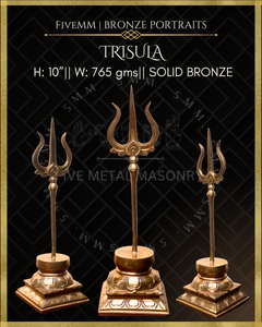 Trisula Panchaloha Bronze Icon - 10"