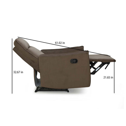 Nilkamal Carlton 1 Seater Manual Recliner (Light Brown)