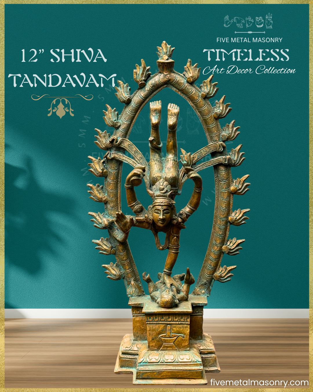 Shiva Tandavam Panchaloha Bronze Icon - 12"- Timeless Collection