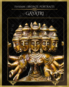 Gayatri Panchaloha Bronze Icon - 6"