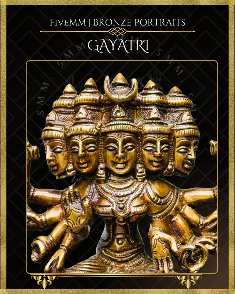 Gayatri Panchaloha Bronze Icon - 6"