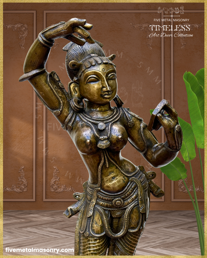 Darpana Sundari  Panchaloha Bronze Icon - 24"- Timeless Collection