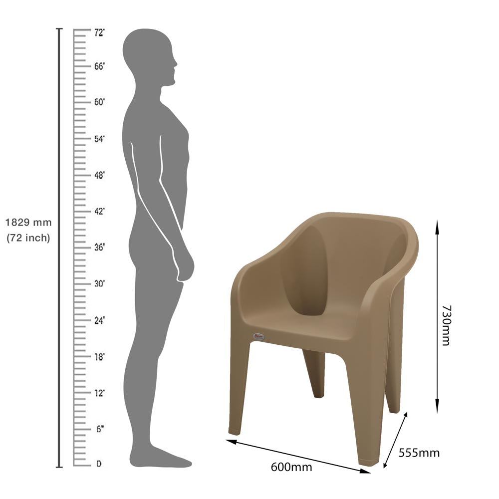 Supreme Futura Plastic With-Arm Chair