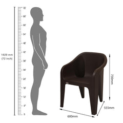 Supreme Futura Plastic With-Arm Chair