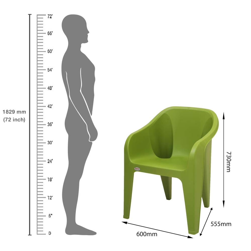 Supreme Futura Plastic With-Arm Chair