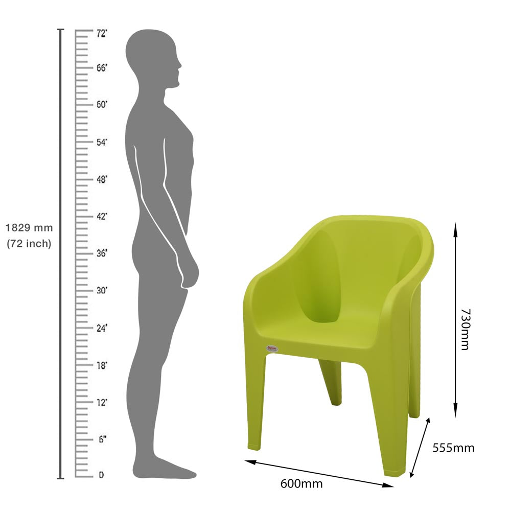 Supreme Futura Plastic With-Arm Chair