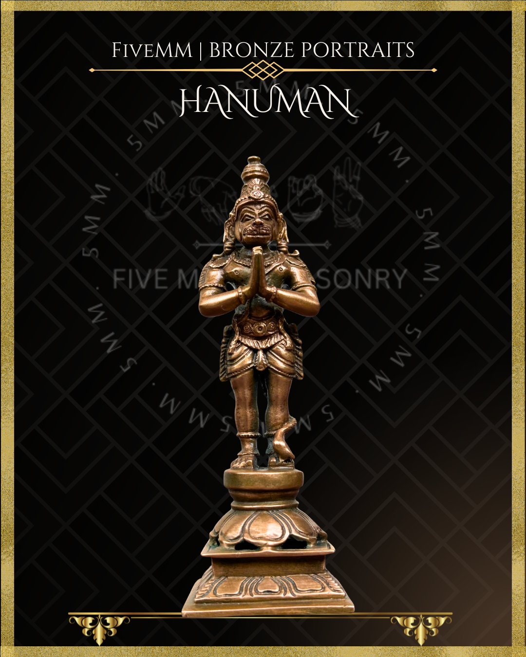 Hanuman Panchaloha Bronze Icon - 5.5"