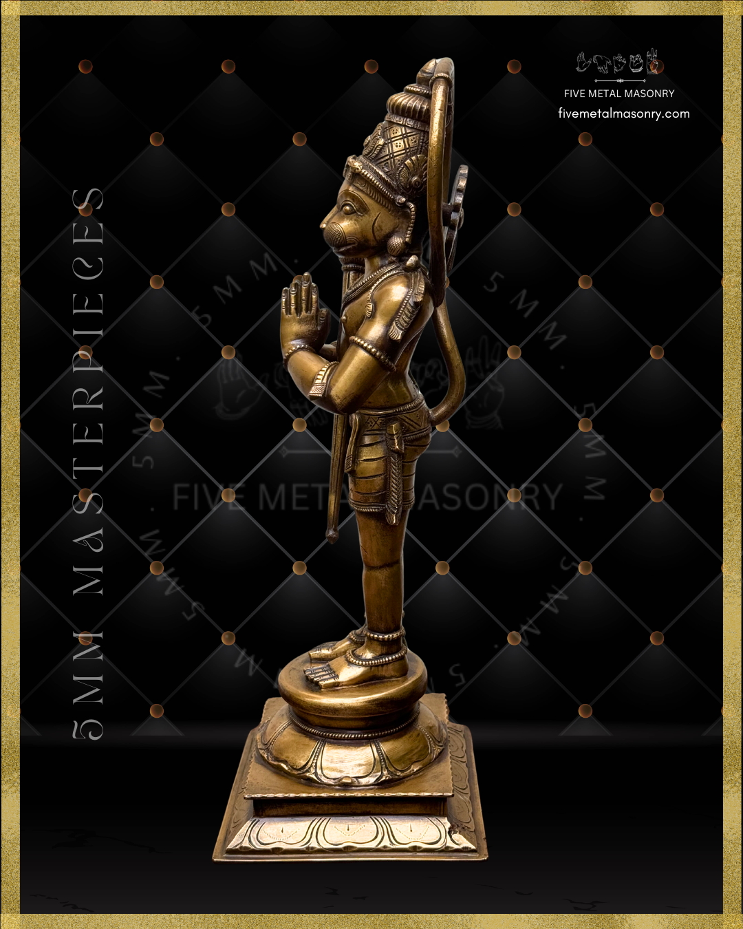 Hanuman Panchaloha Bronze Icon - 18"-  Masterpieces Collection