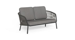 Rogar Outdoor Sofa Set 2 Seater , 2 Single seater and 1 Center Table Set (Black + Grey) Braided & Rope