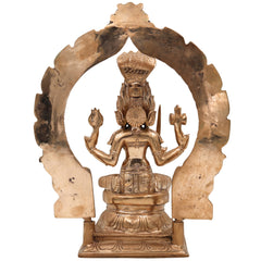 Bhunes Bronze Panchaloha Mariamman Idol, Karumariamman Statue, Amman Vigaraha, Mariyamma Devi Murti, Panchadatu Parvati Vigraham, Brown, 13 Inch, 1 Piece