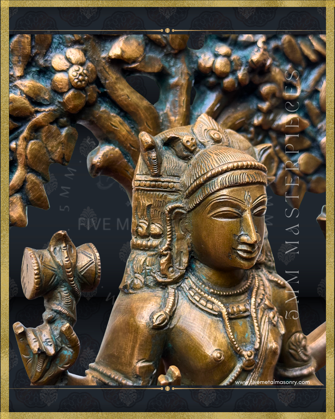 Dakshinamurti Shiva Panchaloha Bronze Icon - 13"-  Masterpieces Collection