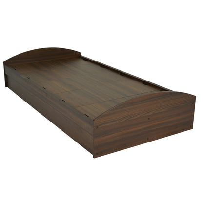 Nilkamal Addison Single Bed With Box Storage (Classic Walnut)