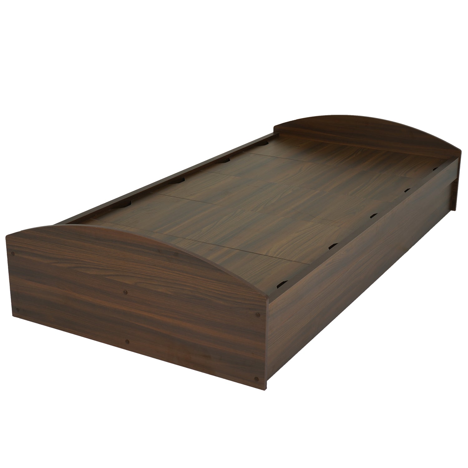 Nilkamal Addison Single Bed With Box Storage (Classic Walnut)