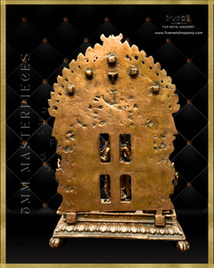 Vishnu Panchaloha Bronze Icon Set - 9" with arch-  Masterpieces Collection