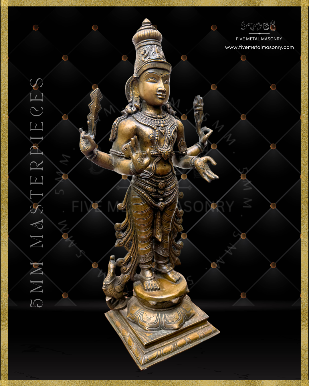 Murugan Panchaloha Bronze Icon - 18" - Masterpieces Collection
