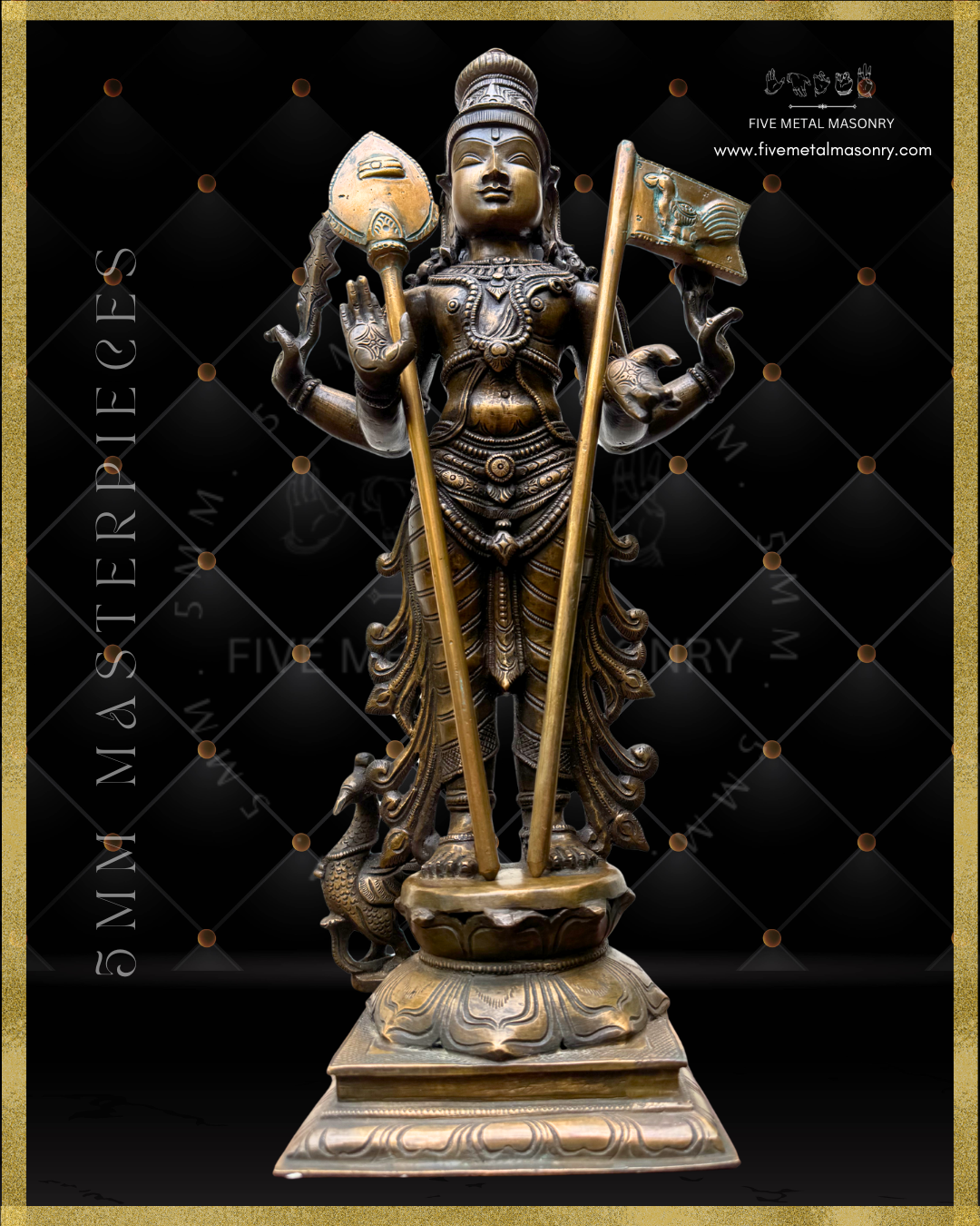 Murugan Panchaloha Bronze Icon - 18" - Masterpieces Collection