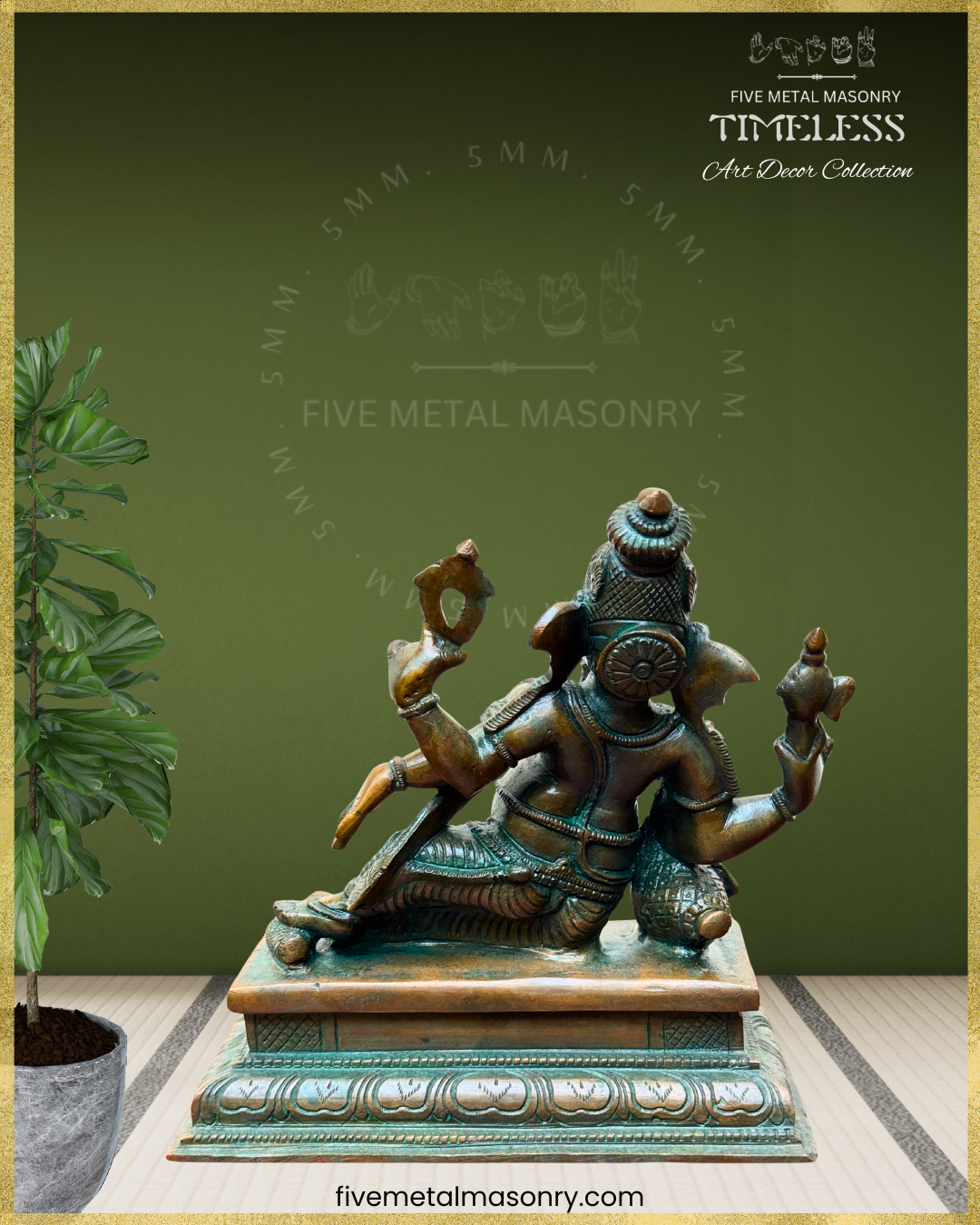 Sayana Ganesa Panchaloha Bronze Icon - 6.5" - Timeless Collection