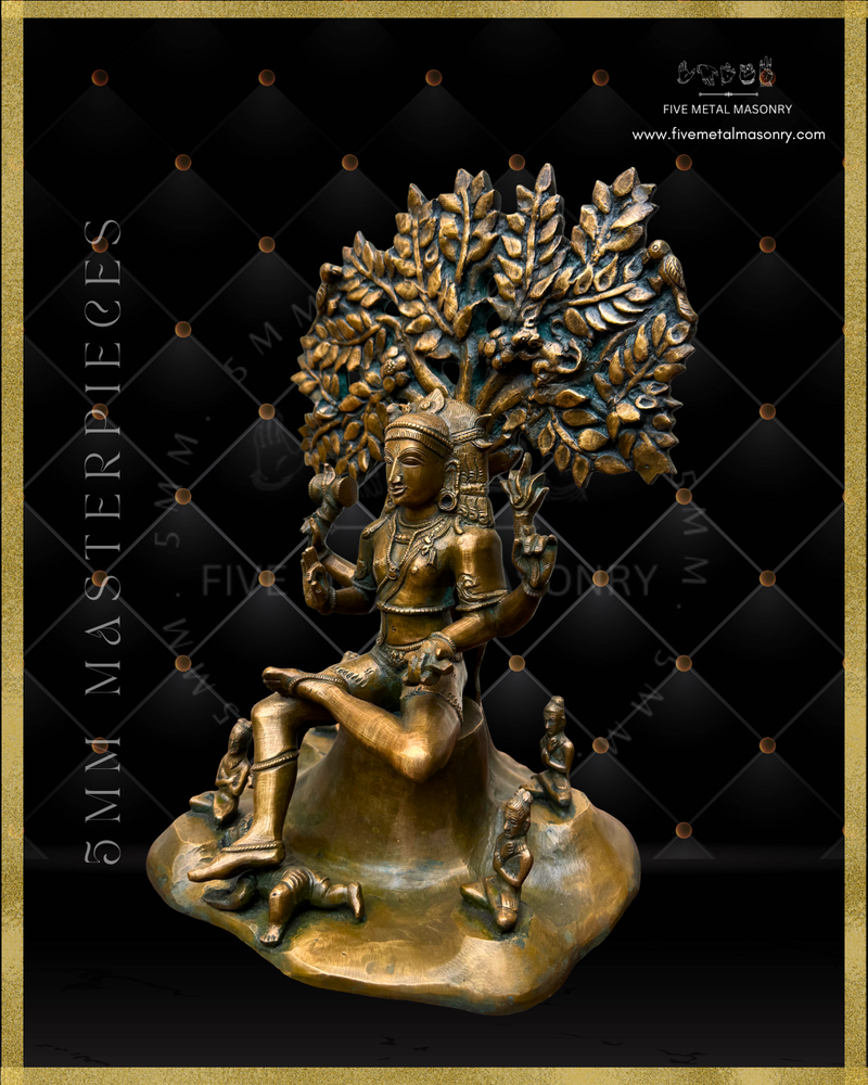 Dakshinamurti Shiva Panchaloha Bronze Icon - 13"-  Masterpieces Collection