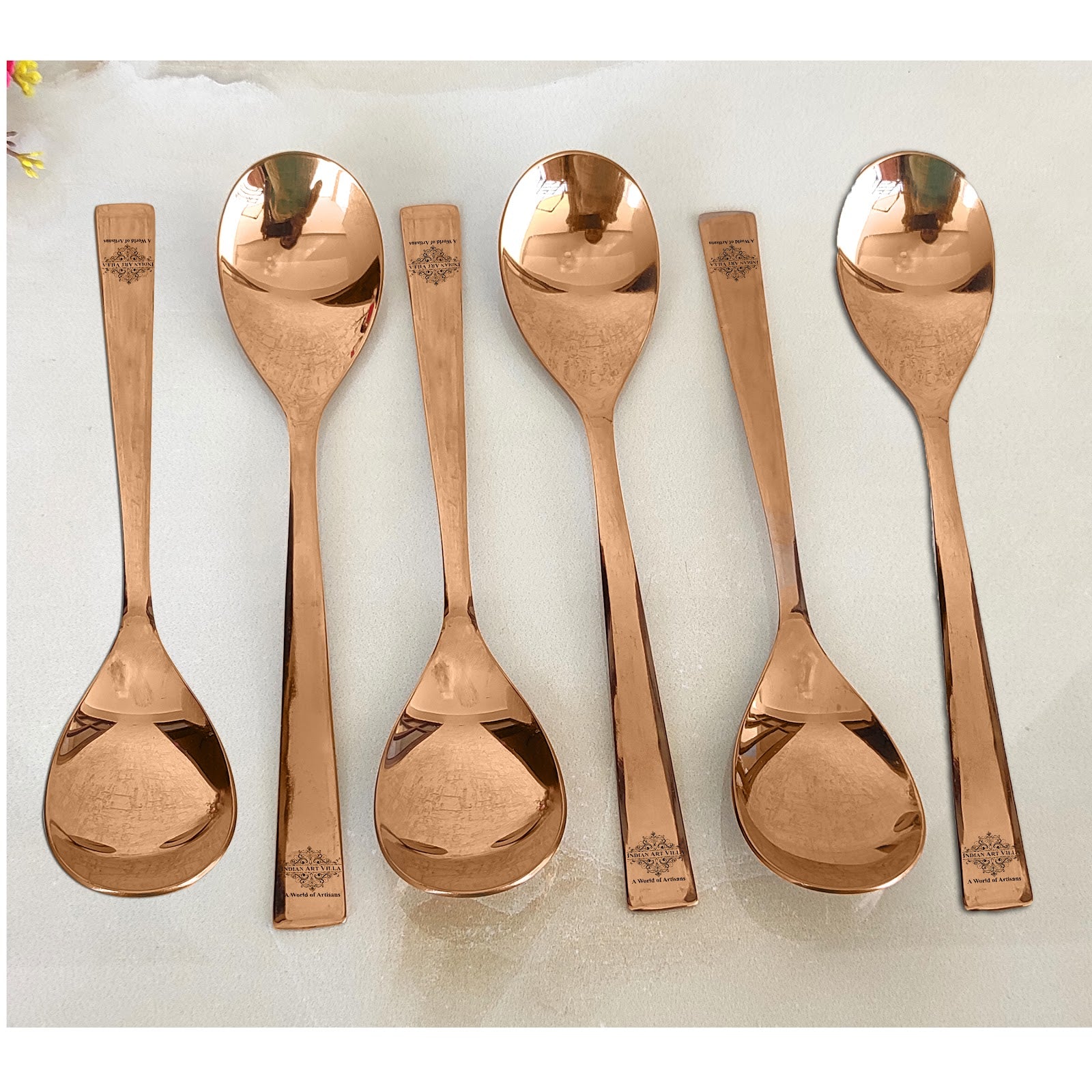 Stainless Steel With Rose Gold Finish Serving Spoon