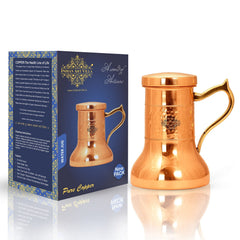 Pure Copper Smooth Hammered Design Lacquer Coated Bedroom Bottle