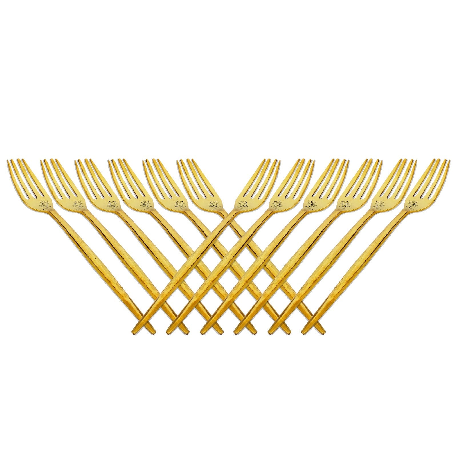 Pure Brass Fork, Shine Finish Design, Kitchenware, Decorative