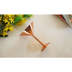 Handcrafted Pure Copper Cocktail Glass, Plain Design, A Fusion of Modern Style