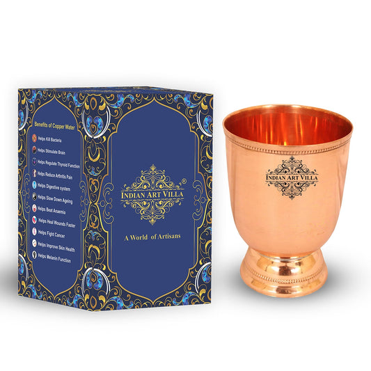 Pure Copper Goblet Glass Tumbler 450 ML