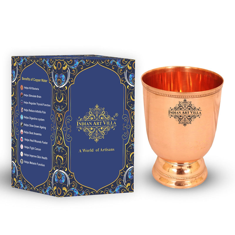 Pure Copper Goblet Glass Tumbler 450 ML
