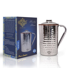 Pure Steel Copper Jug Luxury Design with Lid