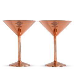 Handcrafted Pure Copper Cocktail Glass, Plain Design, A Fusion of Modern Style