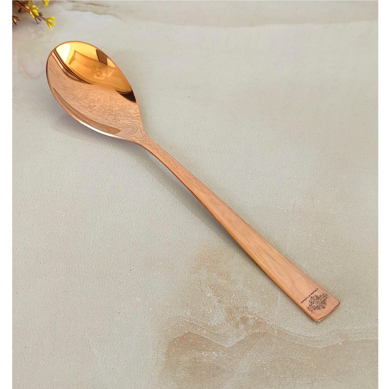 Stainless Steel With Rose Gold Finish Serving Spoon