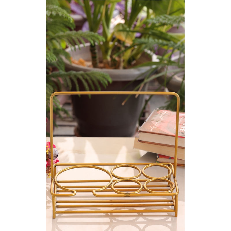 Pure Brass Kettle With 4 Glass Holding Stand