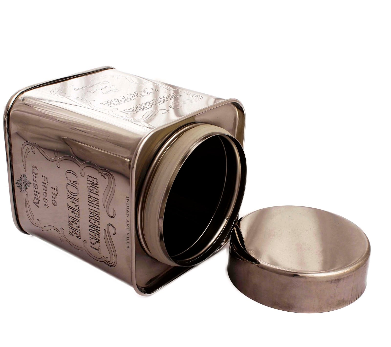 Steel Tea, Coffee & Sugar Container Set, 3 Pieces