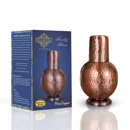 Pure Copper Surai Design Bedroom water Bottle 700 ML