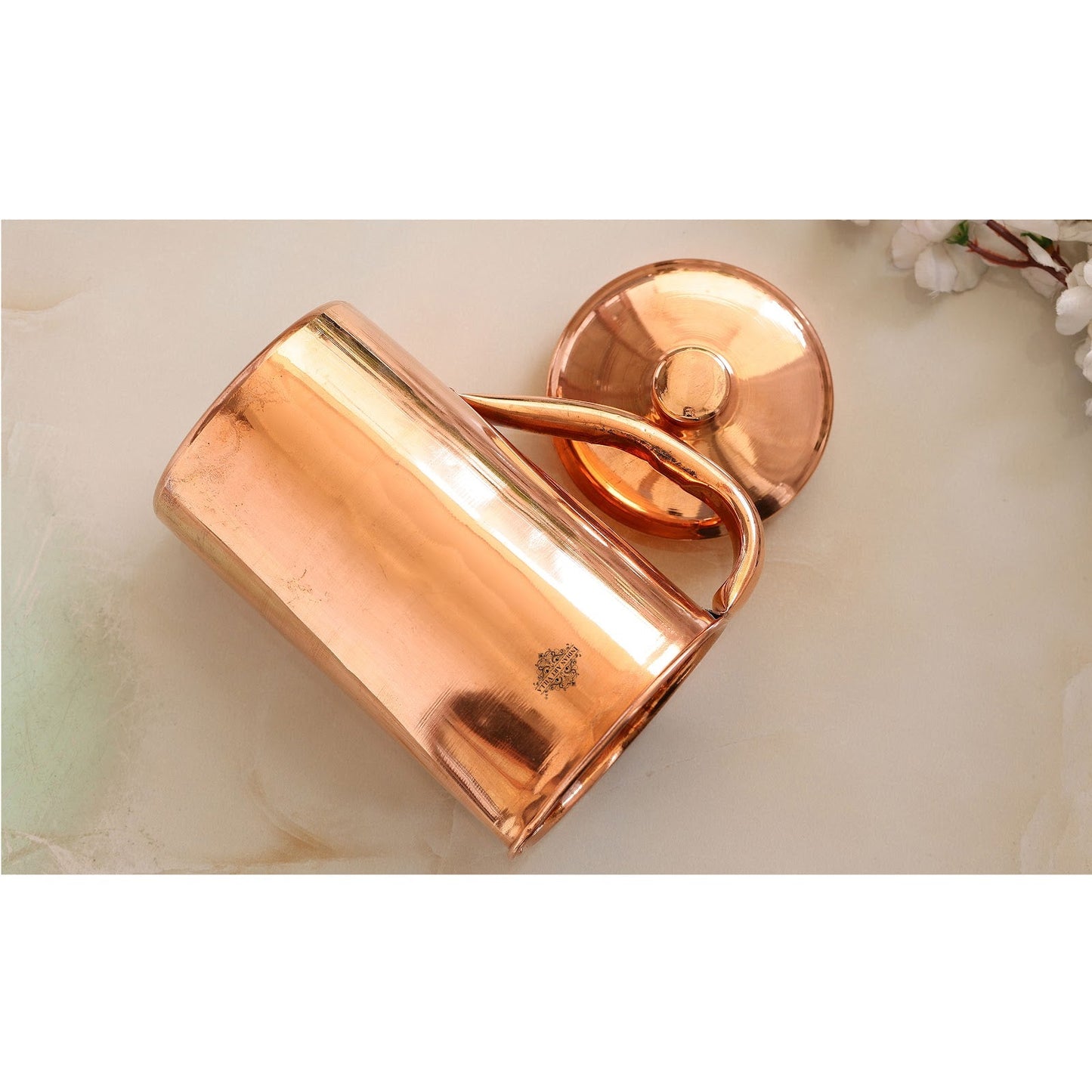 Pure Copper Jug 1200 ML & 1 Glass Tumbler 300 ML