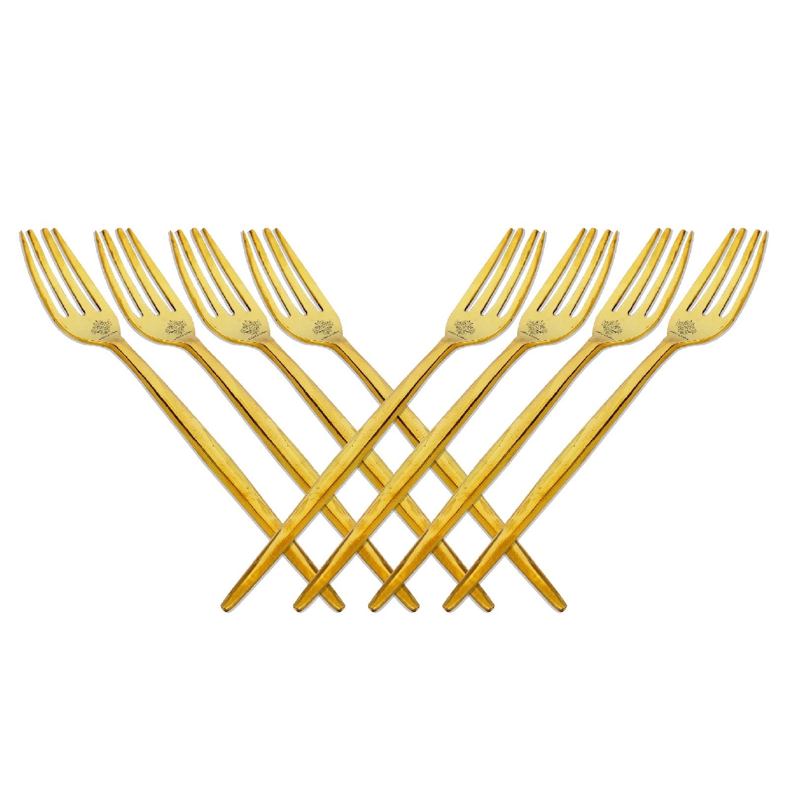 Pure Brass Fork, Shine Finish Design, Kitchenware, Decorative