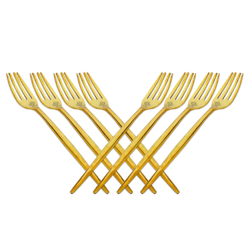 Pure Brass Fork, Shine Finish Design, Kitchenware, Decorative