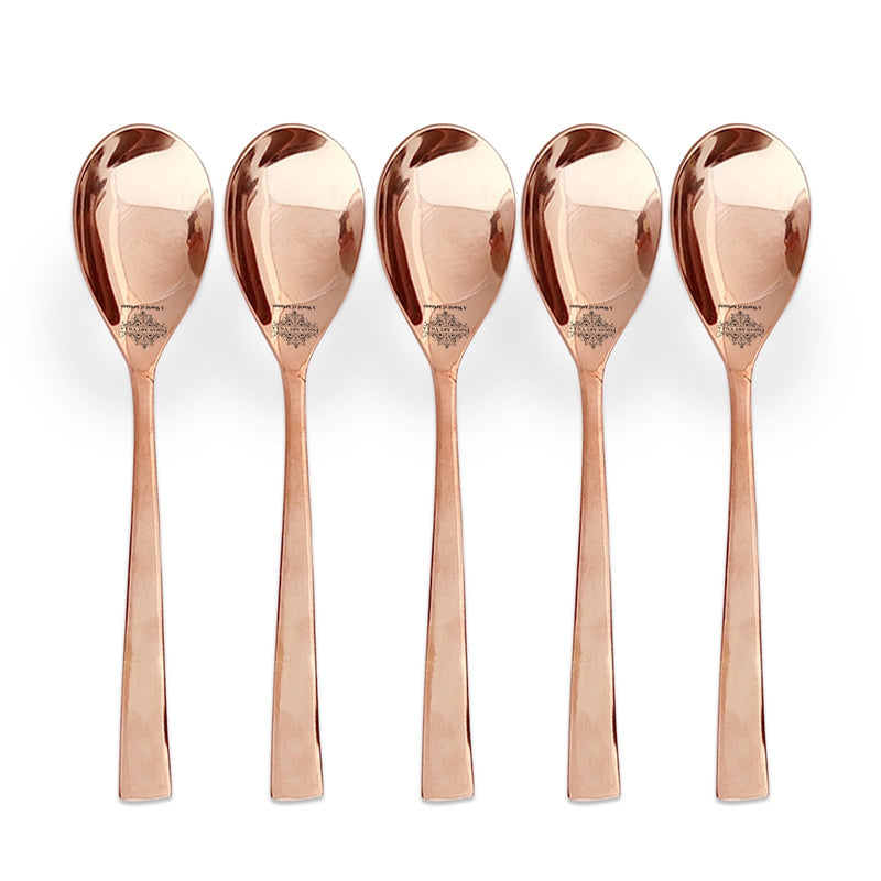 Indian Art Villa, Rose Gold Steel Tableware Gift Set, Hammered Design, 10 Pieces