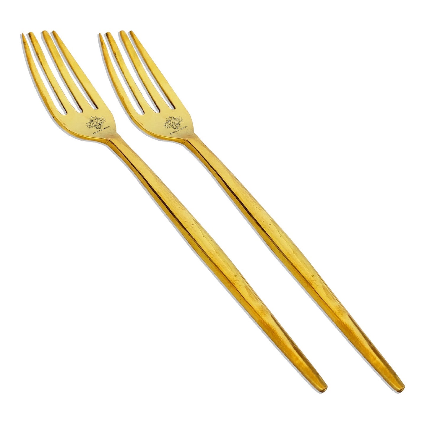 Pure Brass Fork, Shine Finish Design, Kitchenware, Decorative