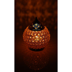Pure Brass Diya, Crystal Matka Design, Oil Lamp For pooja Diwali