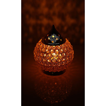 Pure Brass Diya, Crystal Matka Design, Oil Lamp For pooja Diwali