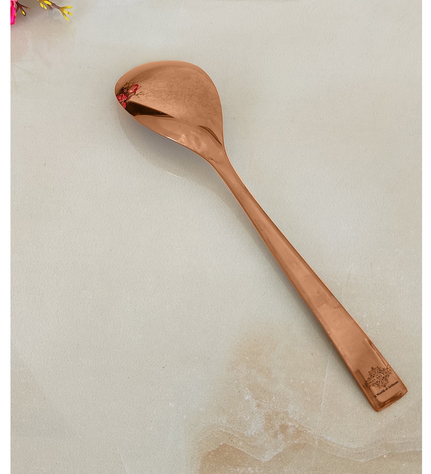 Stainless Steel With Rose Gold Finish Serving Spoon