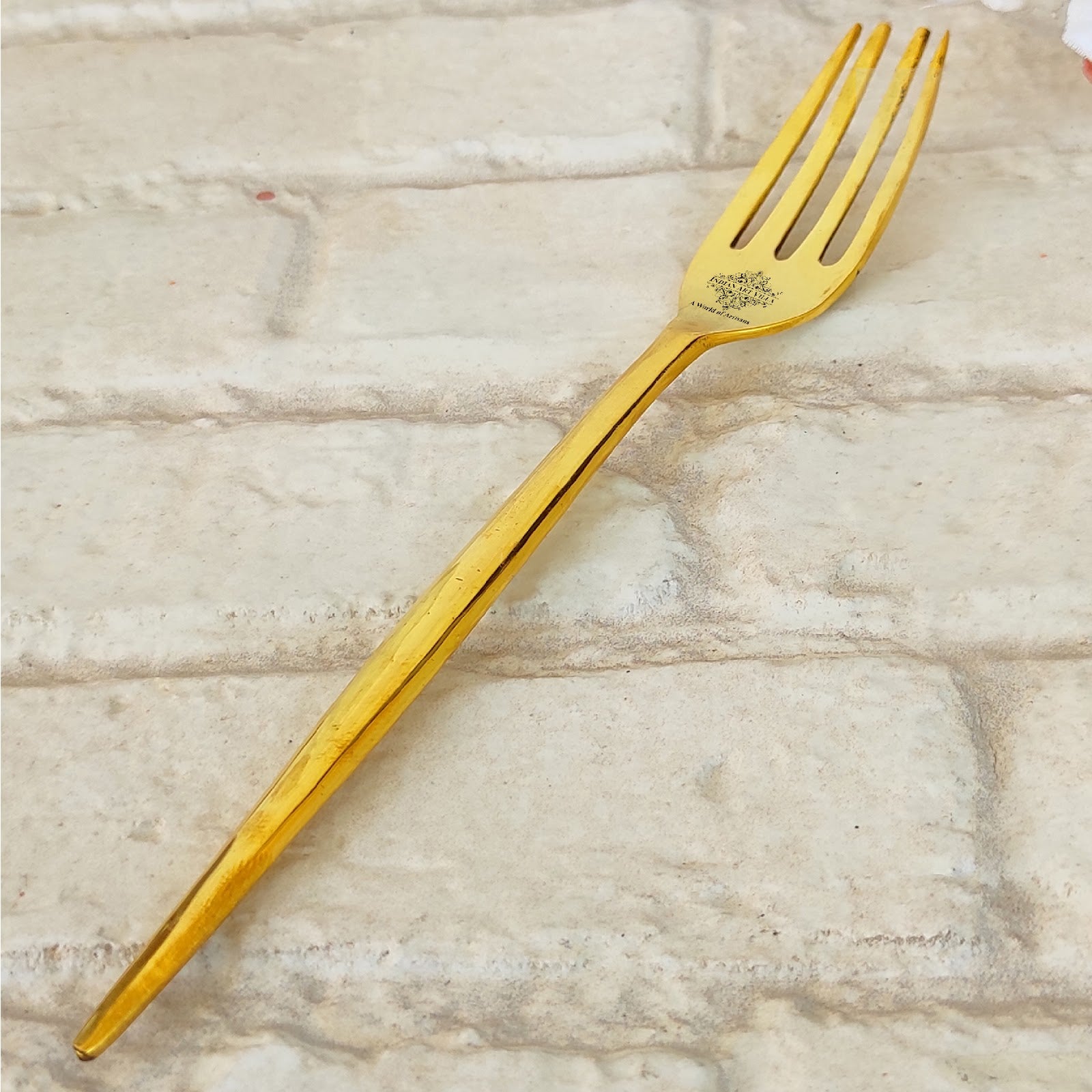 Pure Brass Fork, Shine Finish Design, Kitchenware, Decorative